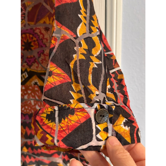 Drapers & Damon's Women’s Bright Vibrant Abstract Blouse Petite L - Picture 4 of 8